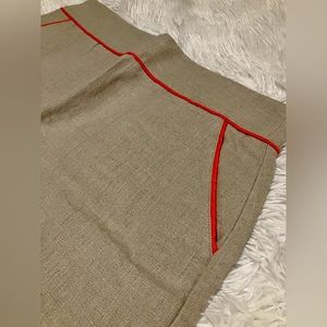 Anne Taylor LOFT Pencil Skirt With Neon Trim Size 8